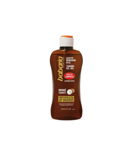 BABARIA Aceite Bronceador Solar Efecto Gel Luminoso| Aceites Solares