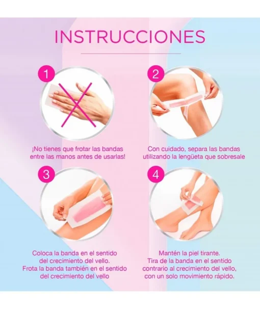 VEET Bandas De Cera Depilatoria Fria Piel Sensible 20Uds.| Bandas Depilatorias