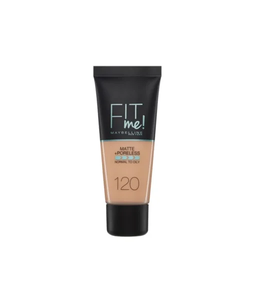 MAYBELLINE Base De Maquillaje Fit Me Mate Afinaporos 30 Ml, Tono 120| Bases Y Fondos Maquillaje