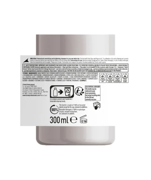 L'OREAL EXPERT PROF. Champú Silver Cabellos Blancos 300 Ml| Champú