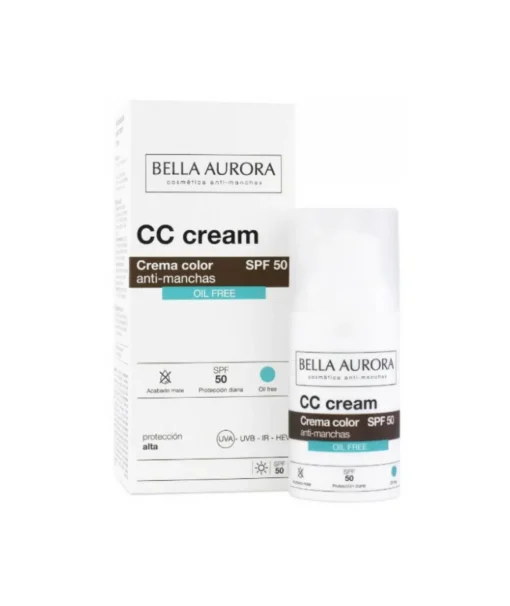 BELLA AURORA Crema Hidratante Con Color Oil Free Spf50+ 30 Ml| Hidratantes Faciales