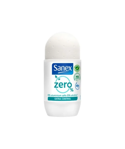 SANEX Desodorante Unisex Roll-On 50 Ml Extra Control Zero %| Desodorantes Unisex