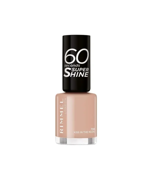 RIMMEL Esmalte De Uñas 60 Seconds 708 Rosa Kiss In The Nude| Esmalte Uñas