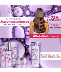 ELVIVE Hidra Hialuronico Mascarilla 300 Ml| Mascarilla Capilar