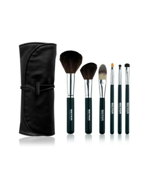 BETER LINEA ROSA Kit Manta Con 6 Brochas Profesionales De Maquillaje| Brochas Y Pinceles