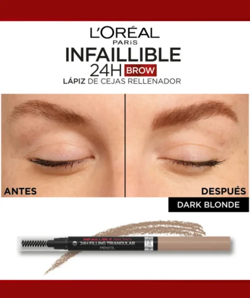 L'OREAL COLOR Lapiz De Cejas Infaillible Brow Xpert 6.0 Dark Blonde| Cejas