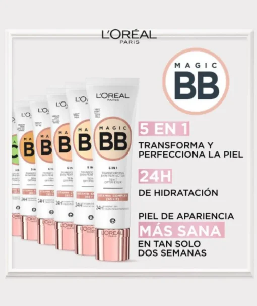 L'OREAL COLOR Magic Cc Cream 5 En 1 Verde Anti-Rojeces| Bases Y Fondos Maquillaje