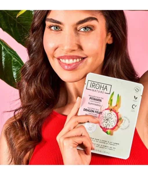 IROHA NATURE Mascarilla Facial Iluminadora Con Pitahaya| Mascarillas Faciales