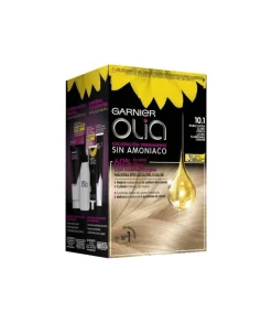 GARNIER TINTE OLIA Permanente Sin Amoniaco 10.0/10.1 Rubio Extra Claro Ceniza| Baño De Color