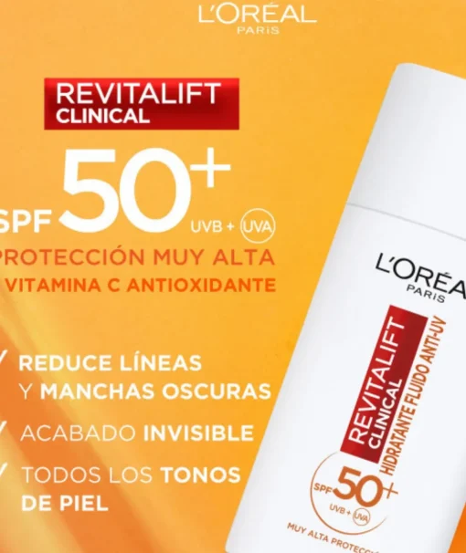 L'OREAL DERMO Revitalift Clinical Crema Dia Spf50+ 50 Ml| Hidratantes Con Protección