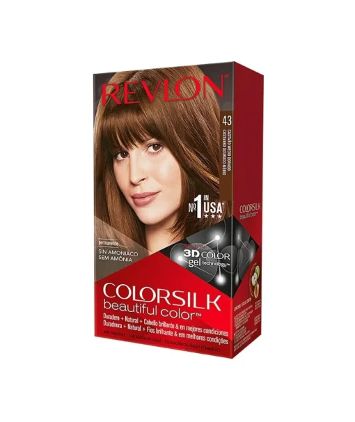 COLORSILK Tinte Capilar N. 43 Castano Medio Dorado| Tinte Permanente